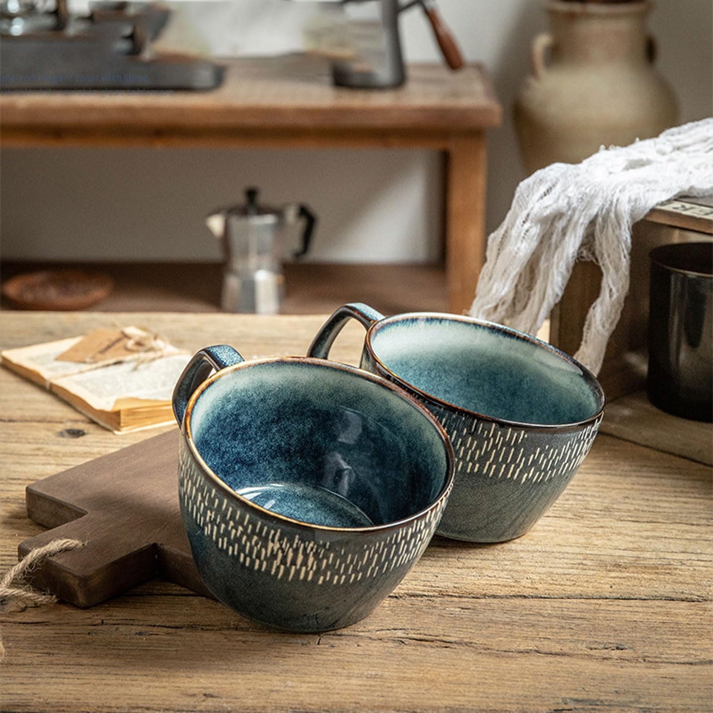 Large Soup Bowl with Handle, 700ml Coffee Mug, Cereal Breakfast Cup, Suitable for Milk Desserts, Oatmeal, Microwave Safe