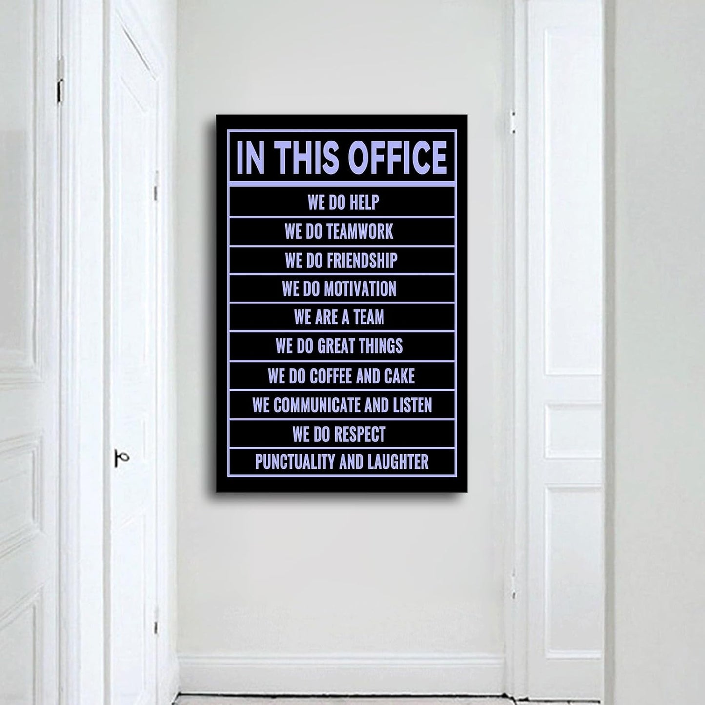 In This Office Inspirational Poster Wall Art Motivational Entrepreneur Quotes Printed on Canvas Home Decor Picture Painting Artwork for Living Room Workplace Stretched and Framed [24''Wx36''H]