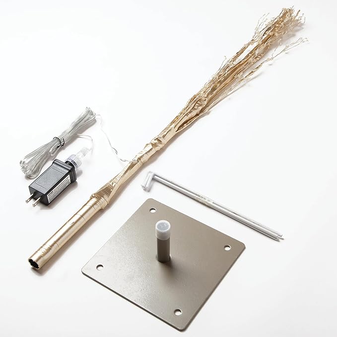 4 Ft Gold Fairy Light Tree Artificial Tree Bedrom Décor Gold Room Decor, 390 Warm White LED Lights