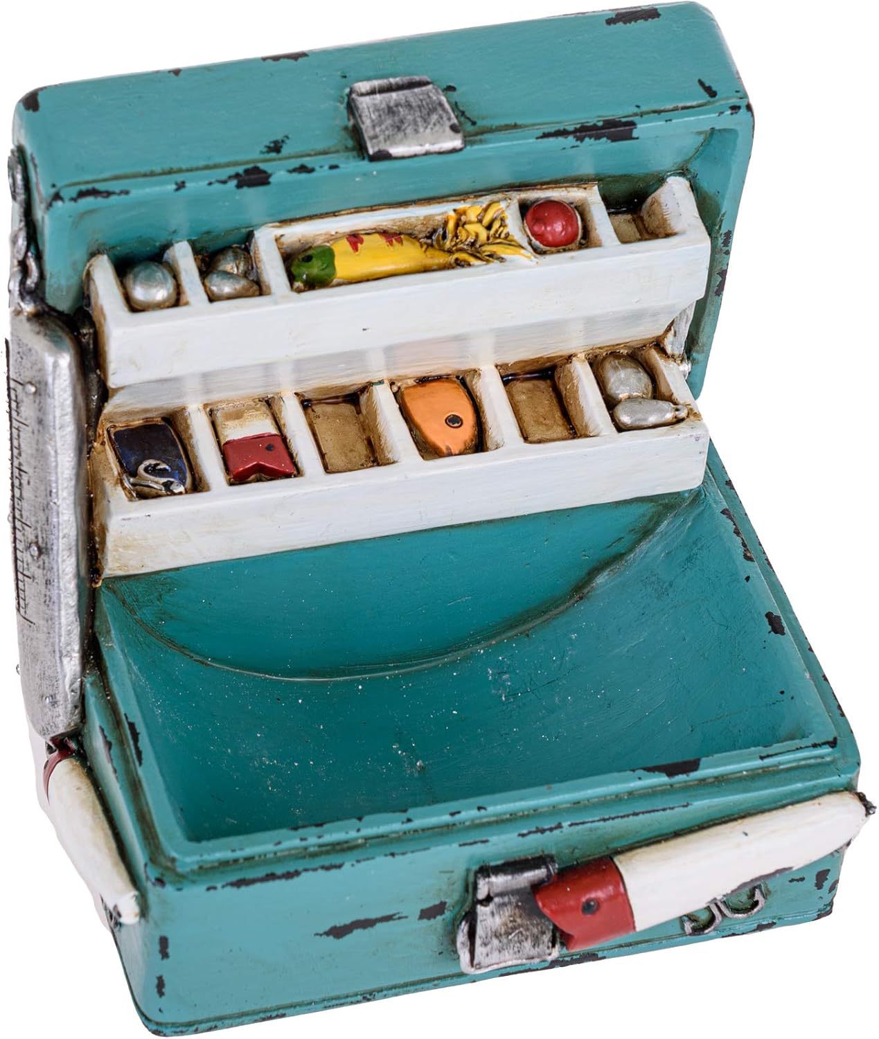 Hook Line & Sinker Bait Shop Rustic Drink Coasters with Holder - Set of 5