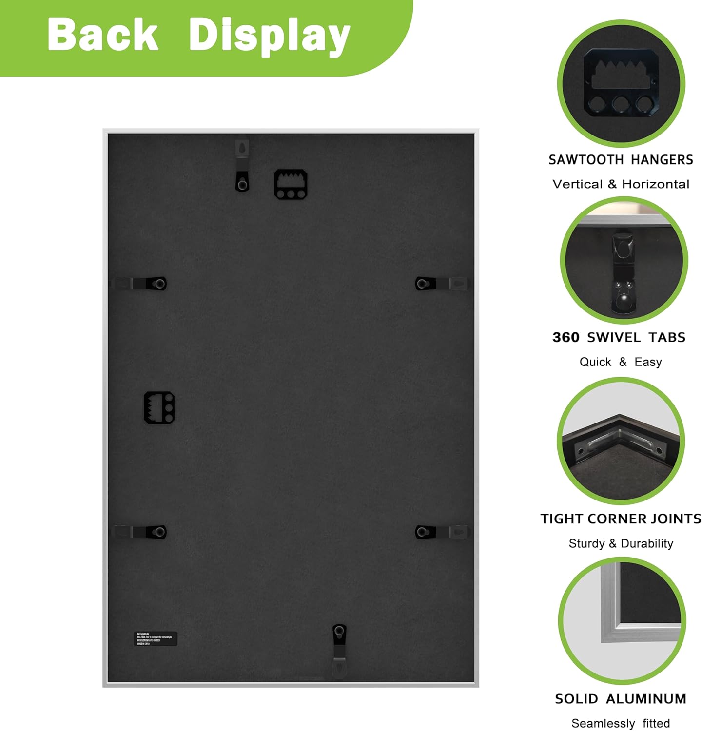 FrameWorks 12x18 Matted to 11x17 Picture Frame – Aluminum Frame w/Tempered Glass, Removable Mat for Photos, Posters, Art, Stylish Wall Frame for Home Decor, Gallery Walls, Office, Living Room - Black