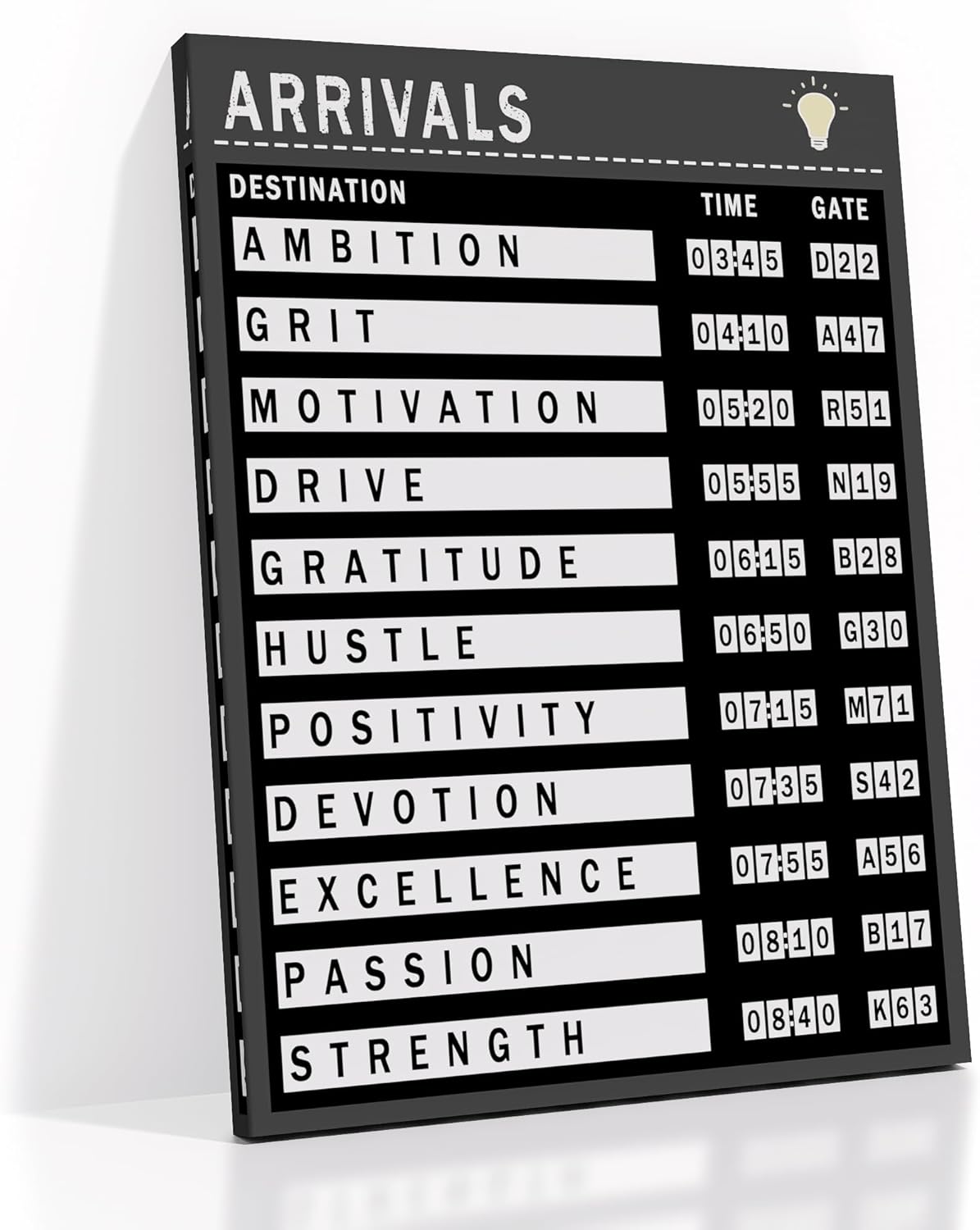 Large Size Inspirational Poster Wall Art Motivational Quotes Print on Canvas Positive Picture Painting Wall Decor Artwork for Modern Home Living Room Office School Stretched and Framed [30''Wx 40''H]