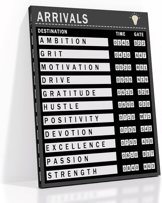 Large Size Inspirational Poster Wall Art Motivational Quotes Print on Canvas Positive Picture Painting Wall Decor Artwork for Modern Home Living Room Office School Stretched and Framed [30''Wx 40''H]