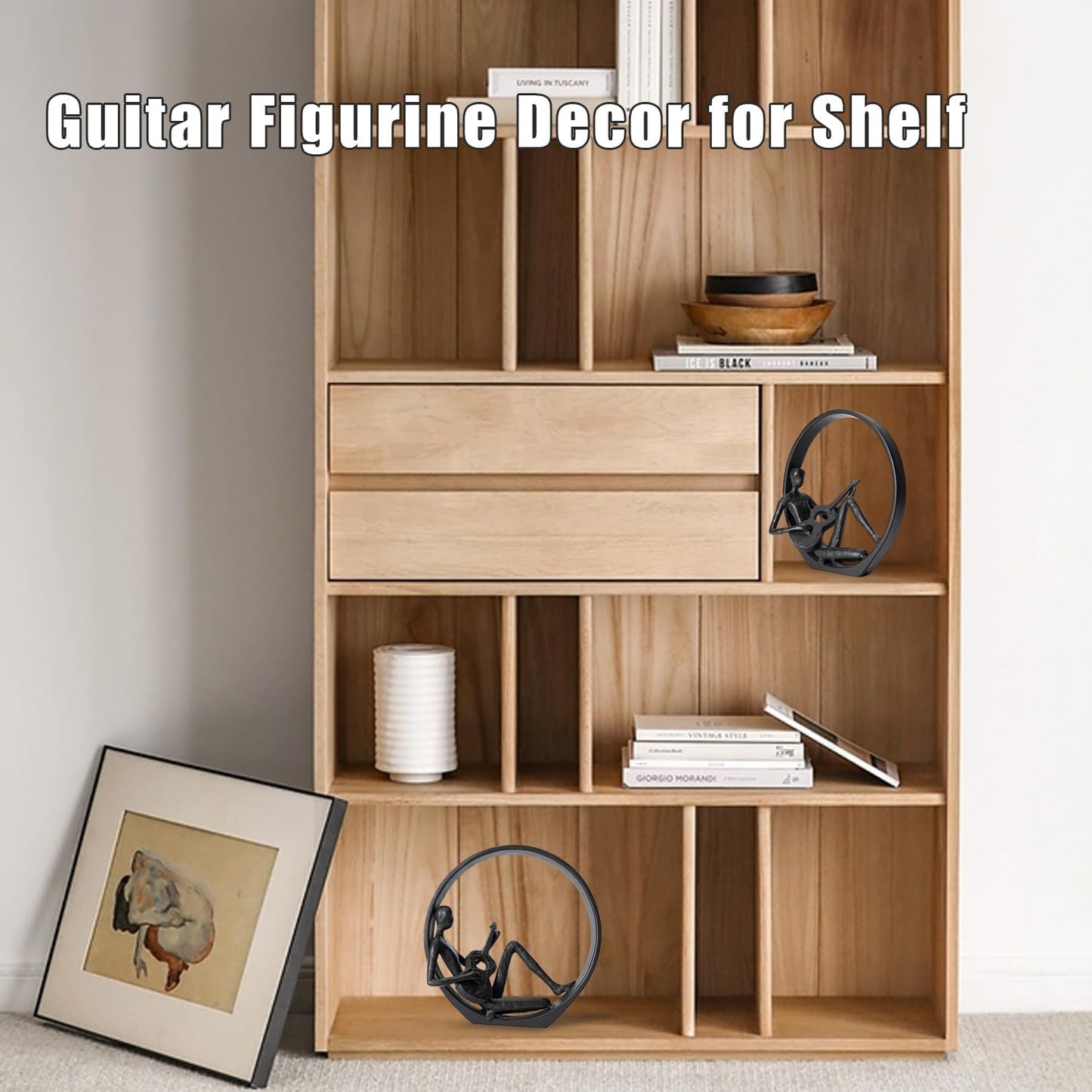 Guitar Figurines Home Decor - Music Decorations for Home, Musician Player Collectible Figurine,Guitar Statue/Sculpture Gifts for Women and Men