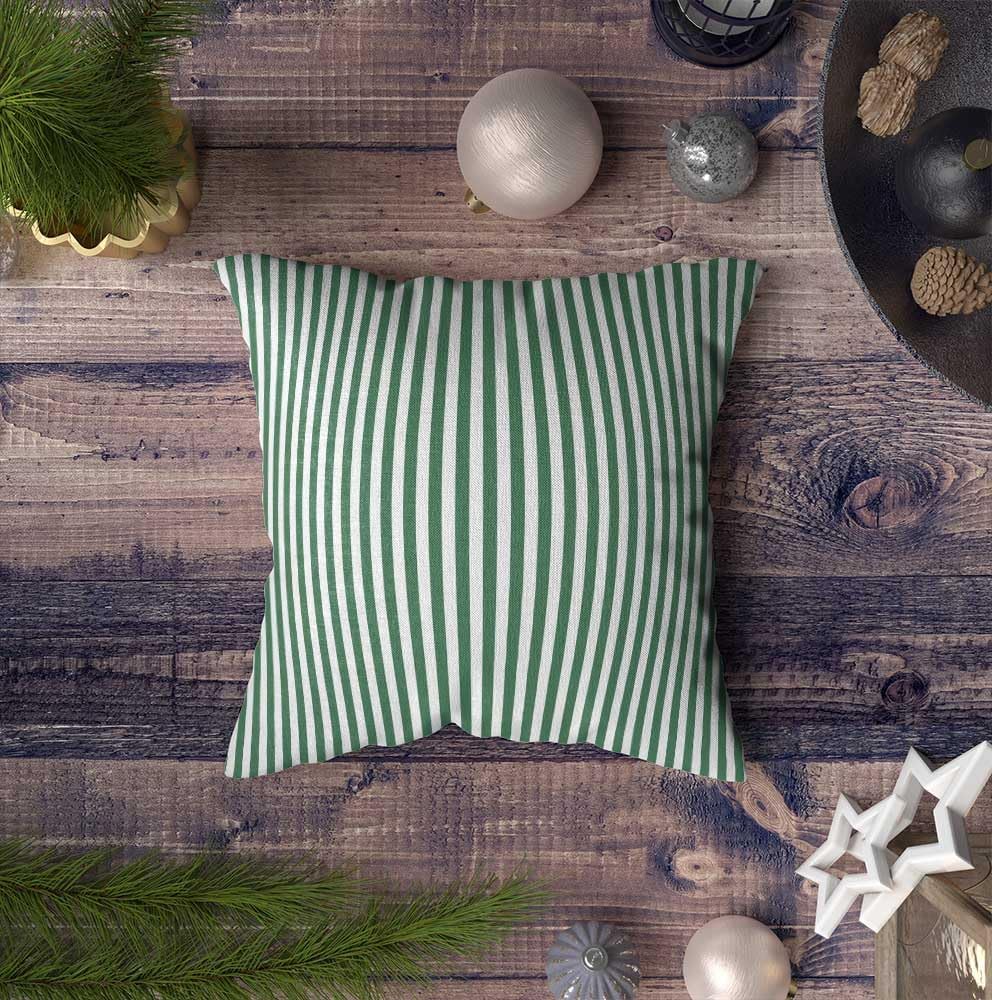 Green Stripes Throw Pillow Covers 20X20 Inch Geometric Pillow Cases for Couch Bedroom Living Room