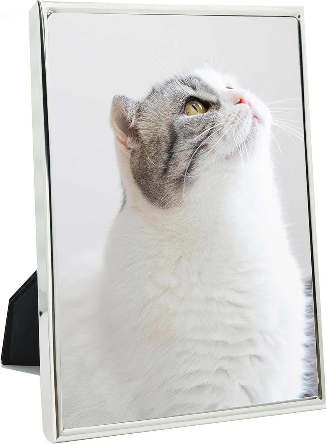DECANIT 3.5x5 Picture Frame Metal, Thin Profile Photo Frame 3.5 by 5 Inch, Display for Wall or Tabletop,Silver