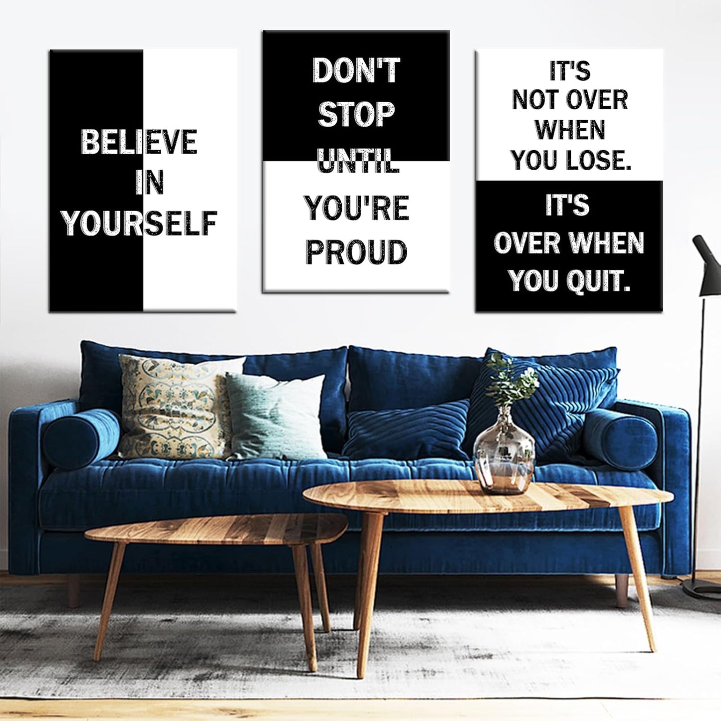Inspirational Wall Art Home Decor Motivational Entrepreneur Quotes Poster Print on Canvas Black and White Sign Artwork Home Living Room Workplace Picture Wall Decoration Ready to Hang [60''Wx28''H]