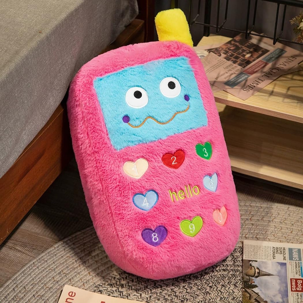 Kids Room Décor, Cute Phone Shape Decorative Pink Throw Pillow, Super Soft Butt Cushion, Floor Pillow, Seating Cushion, Room Decor & Plush Pillow for Bedroom Sofa Chair