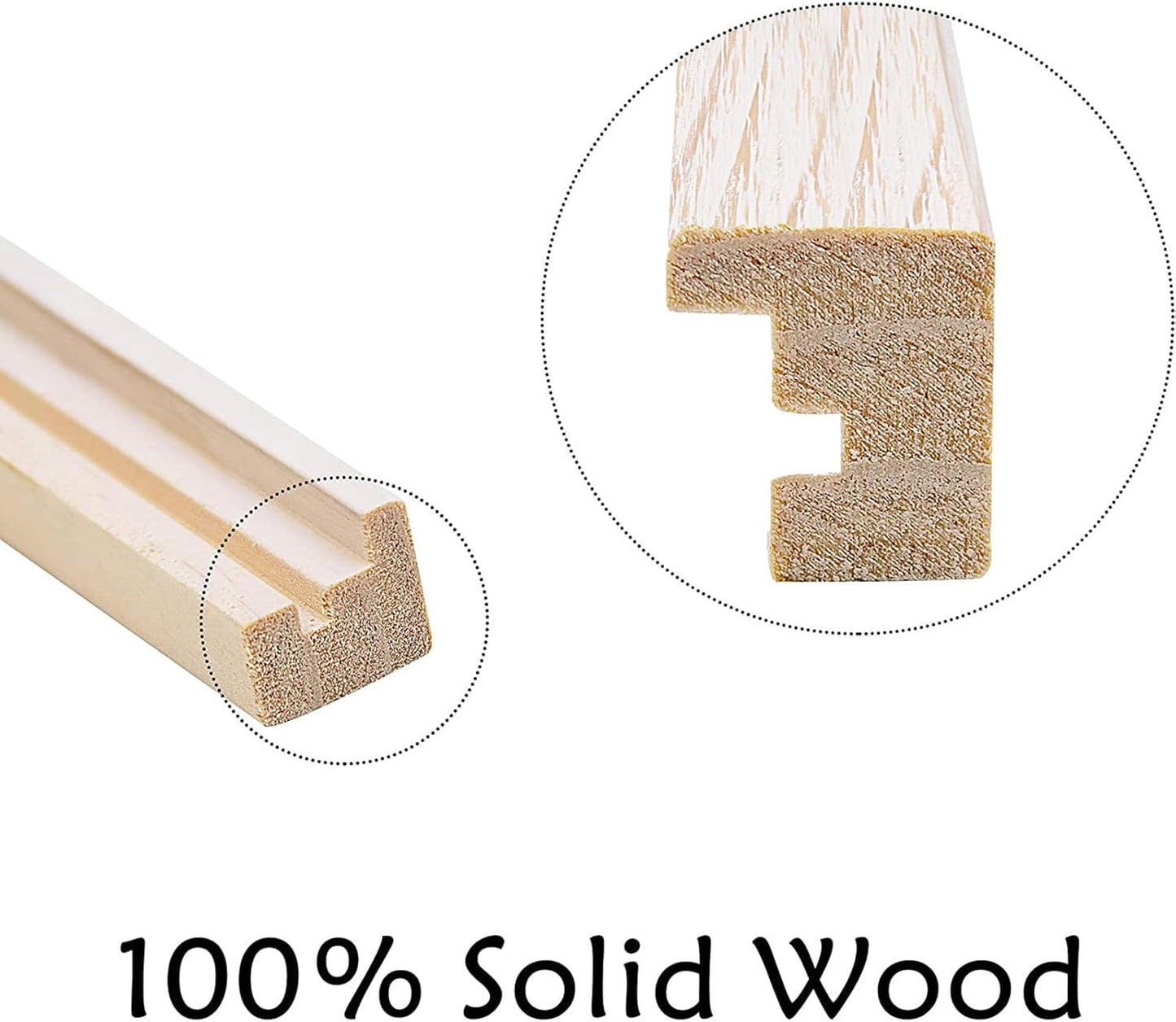 Golden State Art, Set of 10, 7x14 Distressed White Photo Wood Collage Frame with Mat Displays (3) 4"x6" Pictures