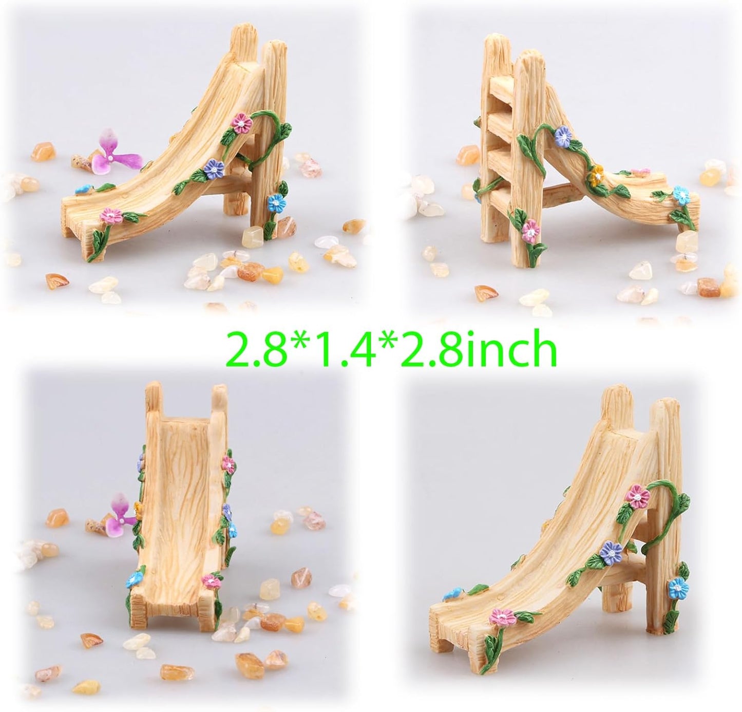 Kai Dream Miniature Fairy Garden Accessories, Resin Slide, 2.8 * 1.4 * 2.8 inches, Decorative Landscape, Dollhouse Decor