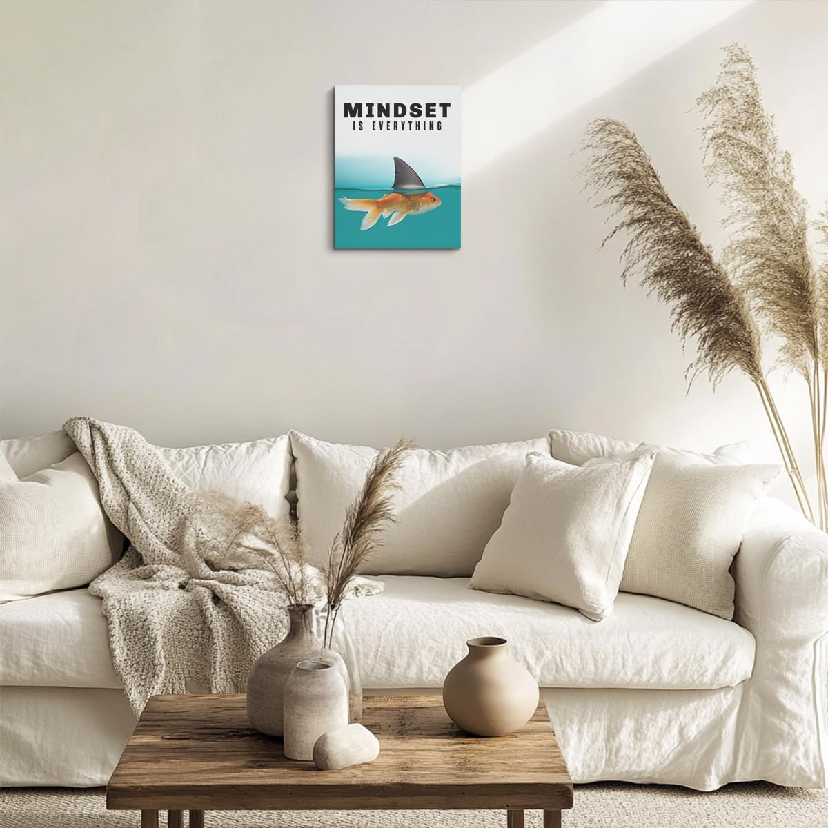 Mindset is Everything Motivational Posters Motivational Quotes Poster Print Phrase Wall Art Positive Quotes, Positive Affirmations Wall Art Decor for Bedroom Teacher Office Classroom Study Gym Room