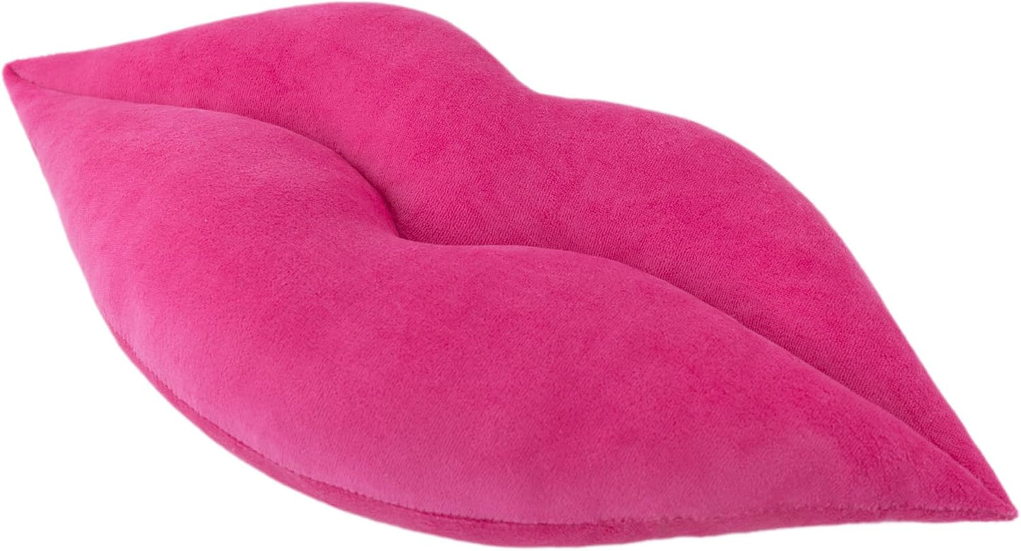 KINGROSE 3D Lip Throw Pillow Cute Decorative Pillows Soft Cushion for Sofa Couch Bed Home Decor Girls 11 x 18 Inches Rose Red