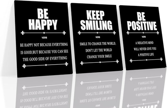 Inspirational Canvas Wall Art 3 Piece Quotes Success Entrepreneurs Posters Print Office Decor Picture Painting Artwork for Office Bedroom Bathroom Wall Picture Ready to Hang [36''W X 16''H]