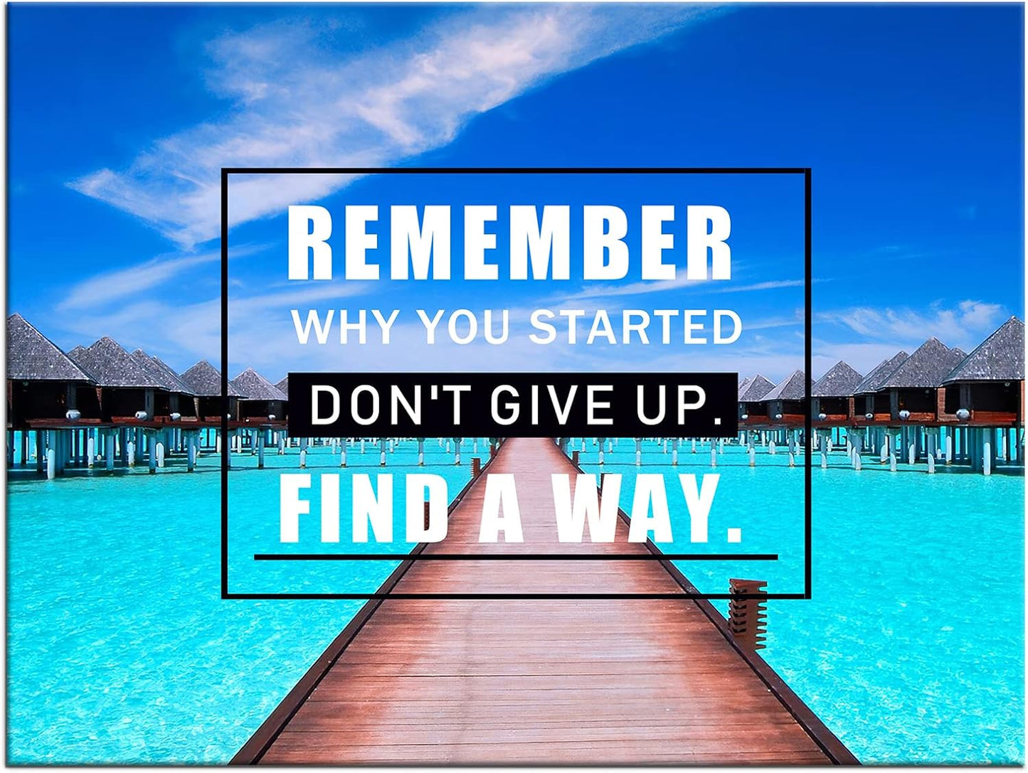 GoForArt Dream Big Motivational Canvas Wall Art, Inspirational Famous Quote Bedroom Living Room Decor, Positive Modern Landscape Mountain Office Dorm Room Poster Print (Motivational-03, 18.00" x 24.00")