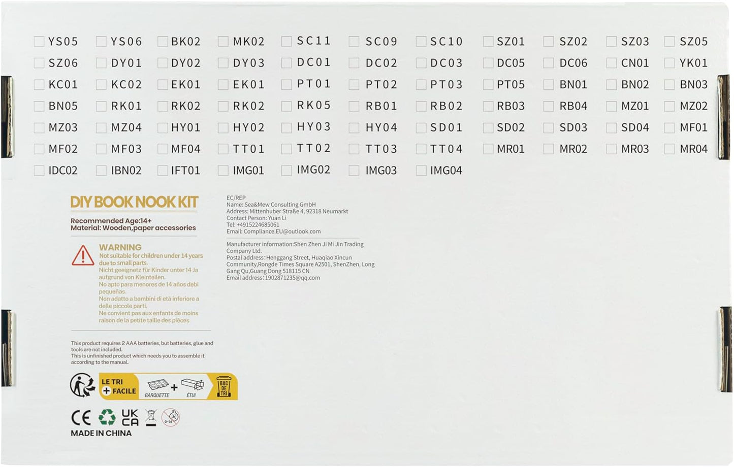 Cutefun Book Nook Kit - DIY Miniature Dollhouse Kit 3D Creative Decorative Bookend 3D Wooden Puzzle for Adults, Bookshelf Insert Library Decor with LED Light (The Scholar's Bookstore)