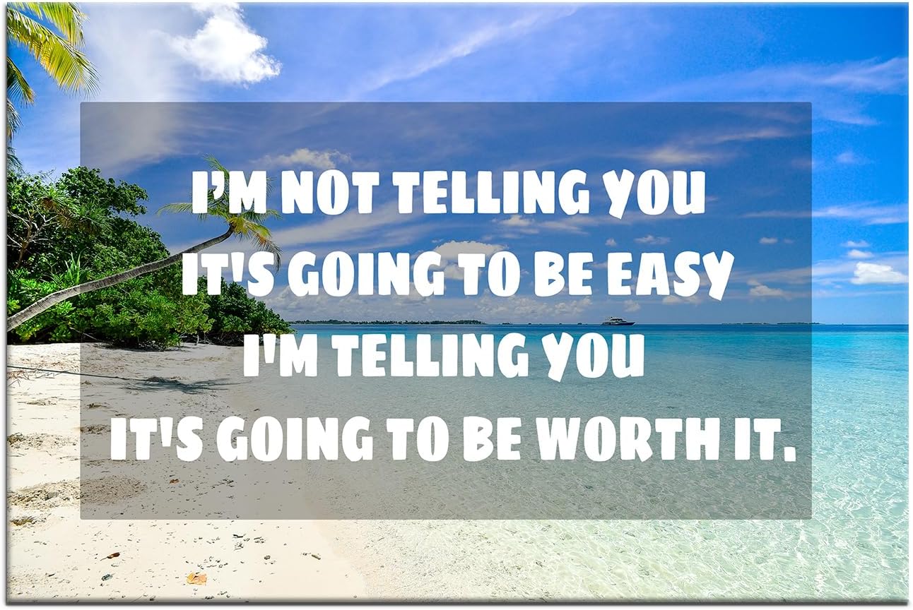 GoForArt Dream Big Motivational Canvas Wall Art, Inspirational Famous Quote Bedroom Living Room Decor, Positive Modern Landscape Mountain Office Dorm Room Poster Print (Motivational-10, 24.00" x 36.00")