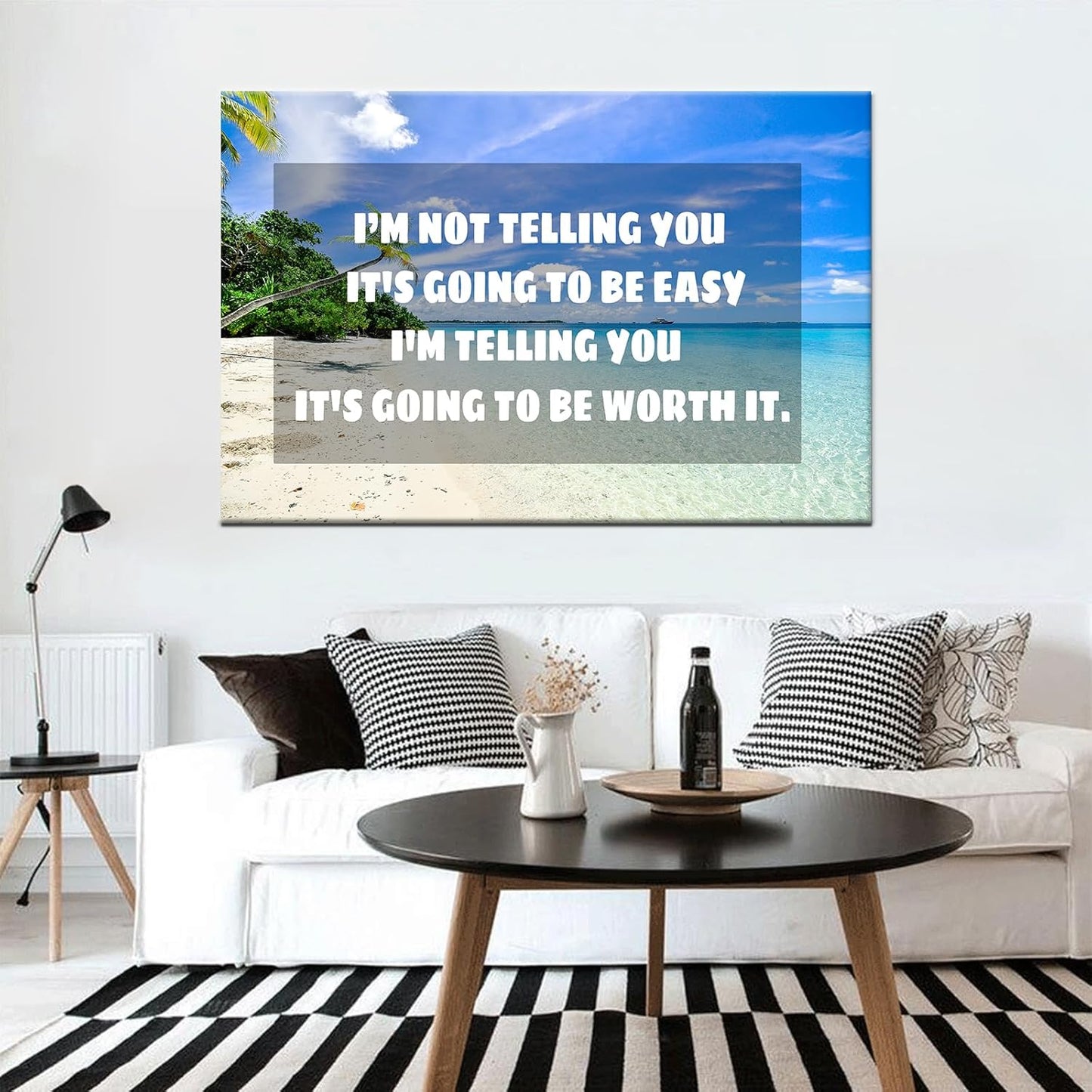 GoForArt Dream Big Motivational Canvas Wall Art, Inspirational Famous Quote Bedroom Living Room Decor, Positive Modern Landscape Mountain Office Dorm Room Poster Print (Motivational-10, 24.00" x 36.00")