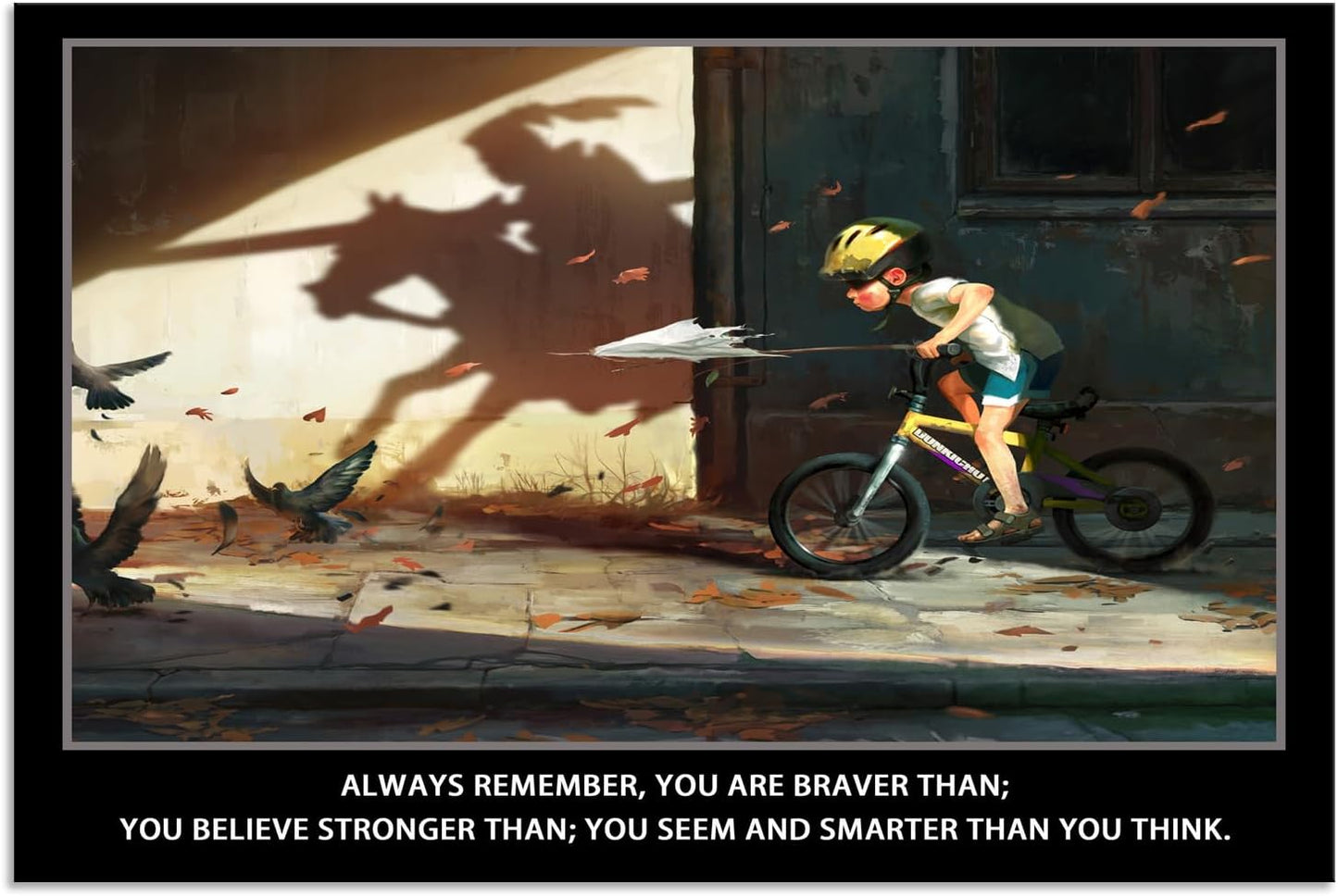 Inspirational Office Wall Decor Motivational Success Canvas Wall Art You Seem And Smarter Than You Think Posters Prints Entrepreneur Quote Wall Picture Paintings Artwork Home Framed[12''W X 18''H]