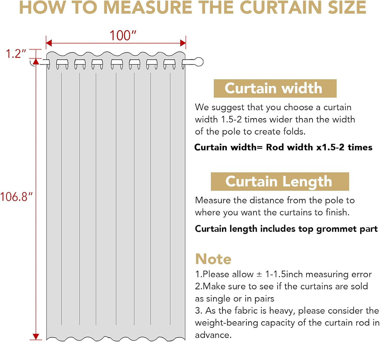 H.VERSAILTEX Linen Blackout Curtains Durable Thick Textured Linen Look 100% Blackout Patio Door Curtain Anti Rust Grommet Extra Wide Sliding Door Curtain Panel, Natural，W100 x L108 inch