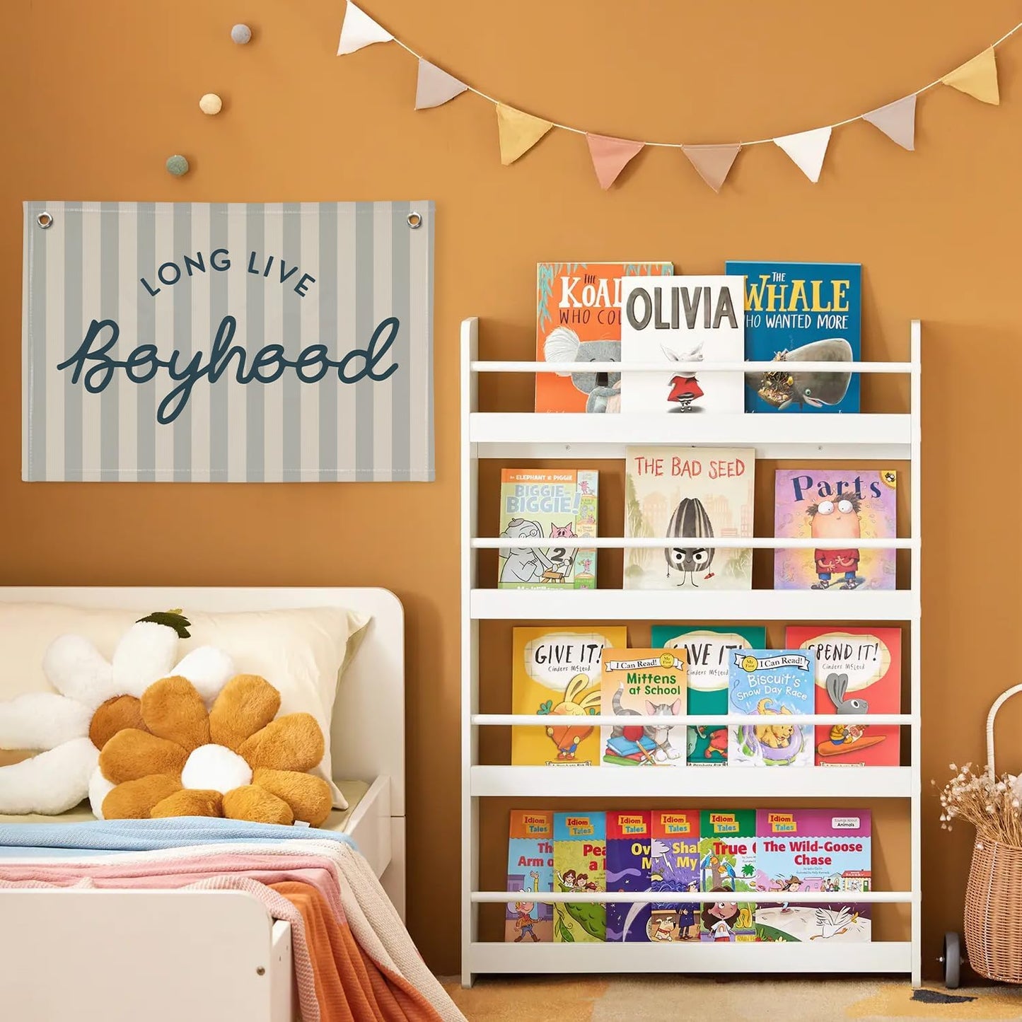 Long Live Boyhood Banner Boy Room Decor, Banner Flag Nursery Playroom Wall Decor for Boys Bedroom Living Room Dorm Toddler Decorations Teen Boy Room Kid Banners Wall Hanging Linen Flag30x20