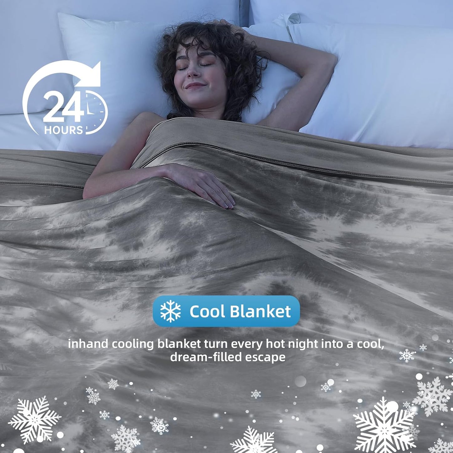 inhand Cooling Blanket Twin Size (60"x80"), Cooling Blankets for Hot Sleepers, Absorbs Heat to Keep Adults Cool for Summer Nights Sweats, Thin Cold Lightweight Blanket for Couch Bed, All Season Use