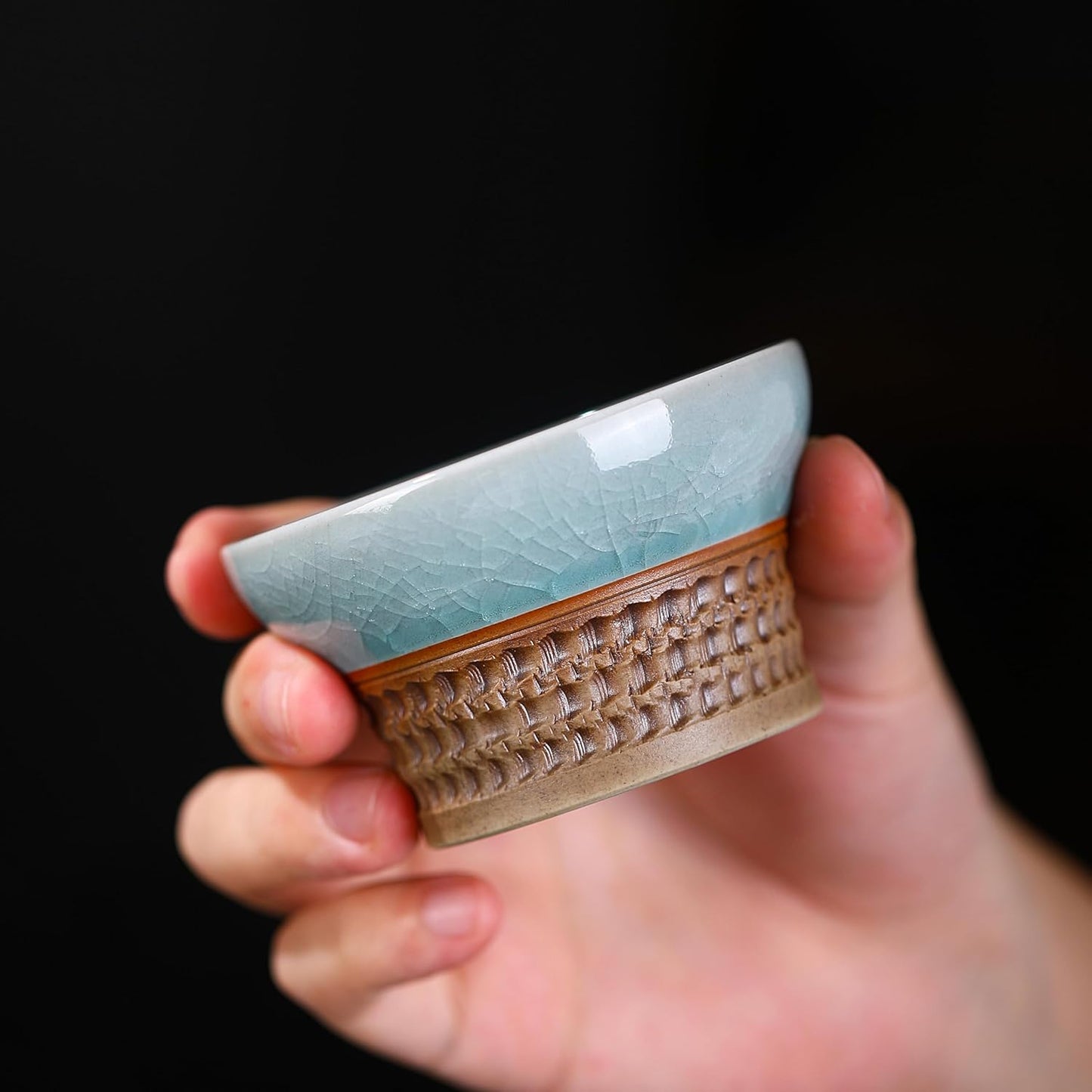 Handmade Ceramic Tea Cup, Traditional Japanese Chinese Style, with Exquisite Hand - Painted Patterns, High - quality Porcelain