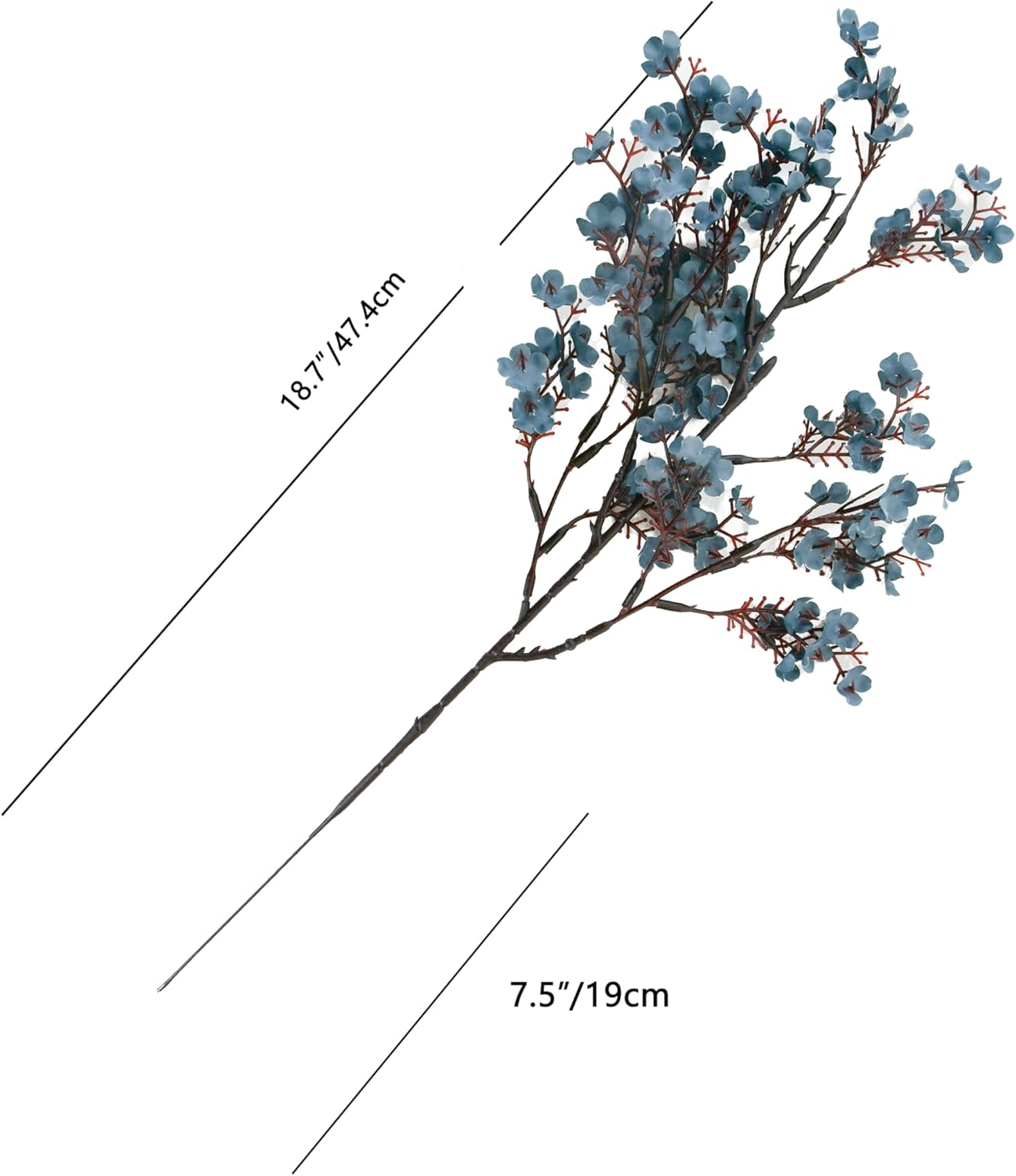 Mandy's Dusty Blue Artificial Baby’s Breath Flowers 6 Bundles Silk Gypsophila with Bendable Stems for Fall Centerpiece Wedding Decor and Table Arrangements