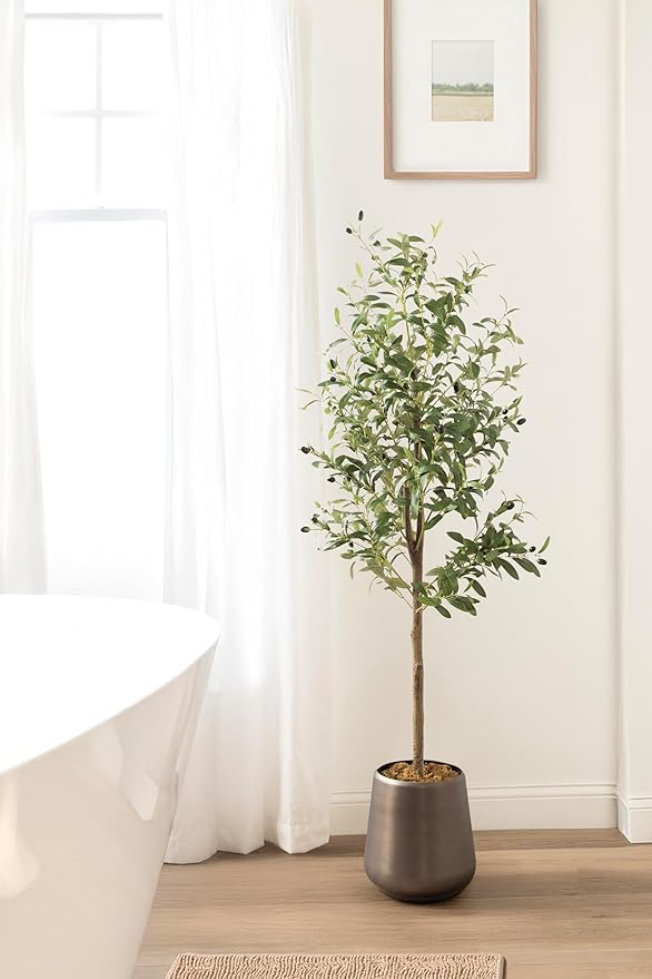 Kate and Laurel Portell Round Indoor Metal Planter Pot, 12 x 12 x 12, Gray Gunmetal, Vintage Circular Planter for Indoor Plants Living Room or Sunroom Decor