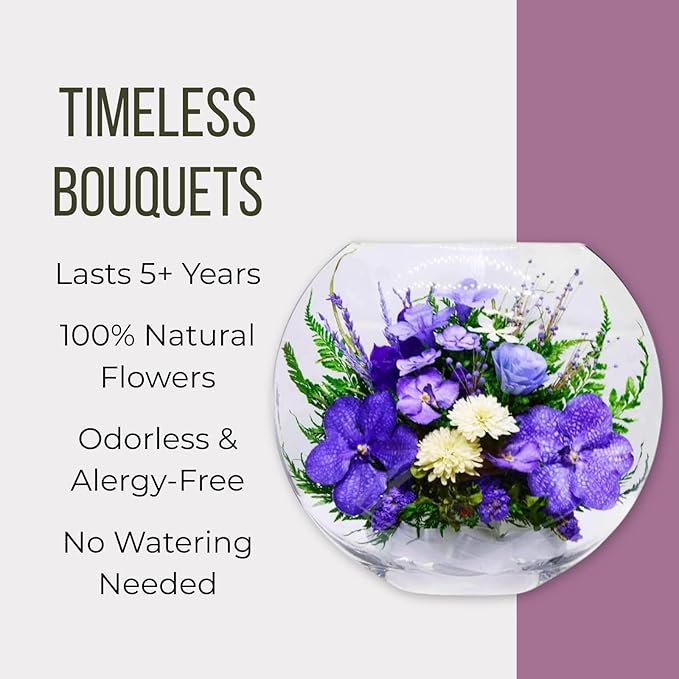 Fiora Flower | Long Lasting Orchids| Lasts up to 5 Years | No Water Need | Allergy Free | Odor Resistant | Unique Present Gift