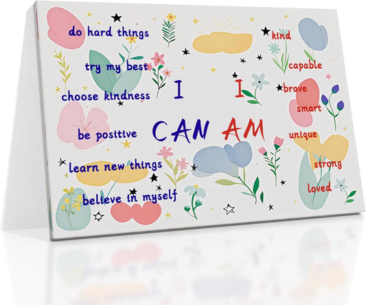 Inspirational Canvas Wall Art Office Decor Poster Print Pink Artwork Motivational Entrepreneur Quotes Picture Painting for Modern Home Bedroom Bathroom Gym Stretched and Framed [12''Wx18''H]