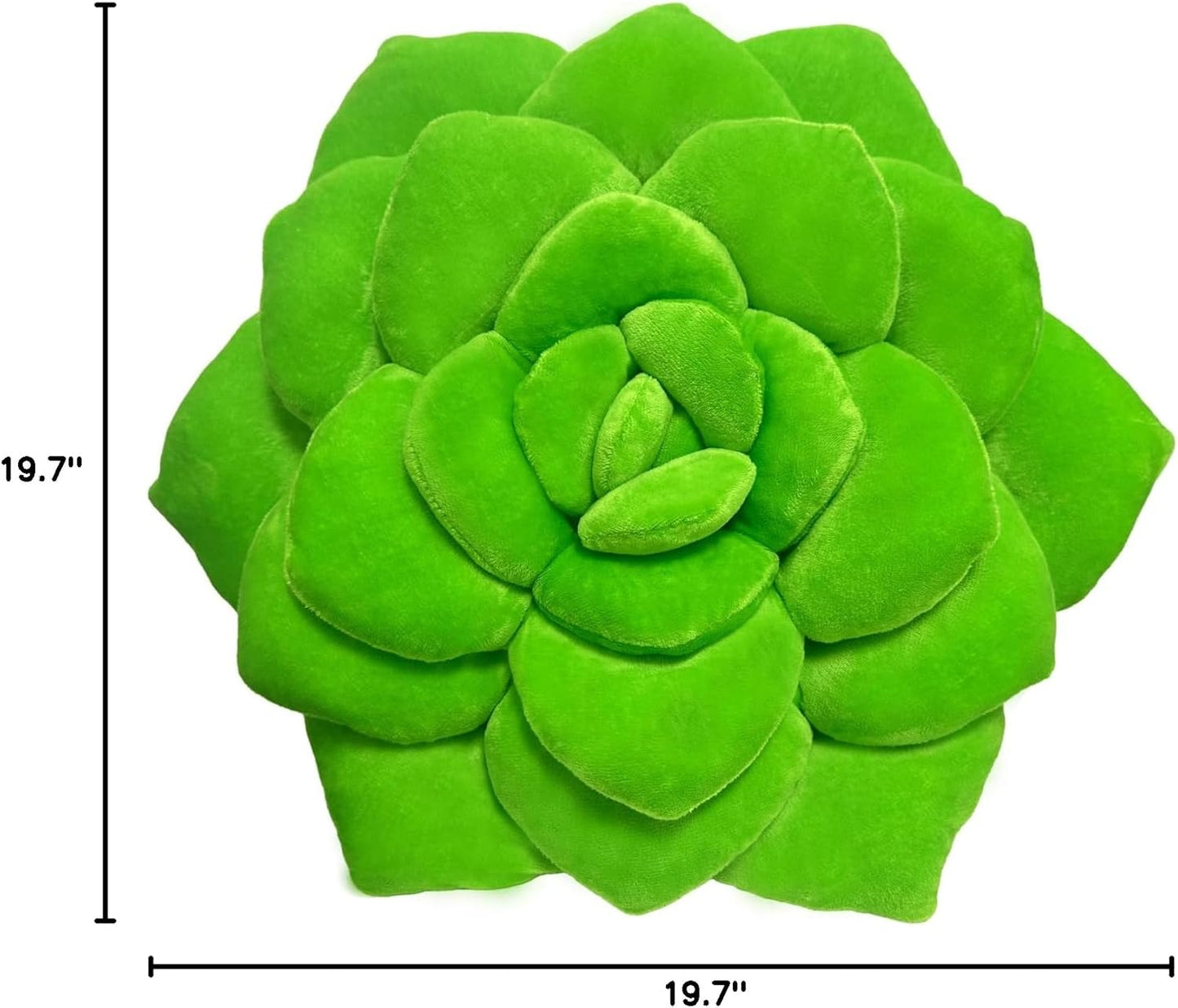 Fleshy Greenery Plush Cushion – Hand-Stitched 3D Flower Throw, Botanical-Shaped Accent for Bedroom, Living Room, and Home Décor, 40cm/15.75inch
