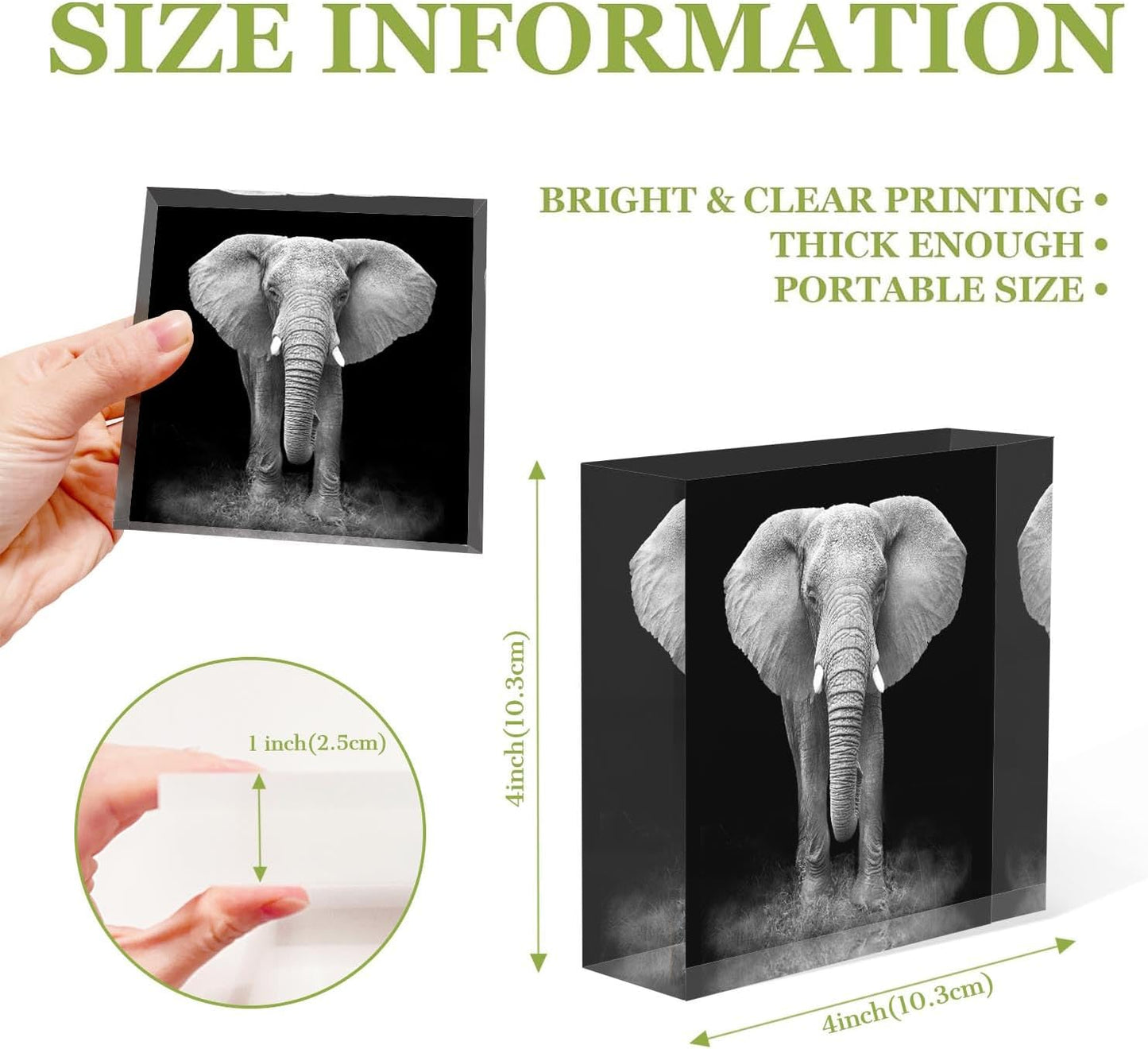 Home Office Desk Decor | Elephant Presents for My Father | Retirement & Thank You Presents | Housewarming Gift | 4 x 4 Inches