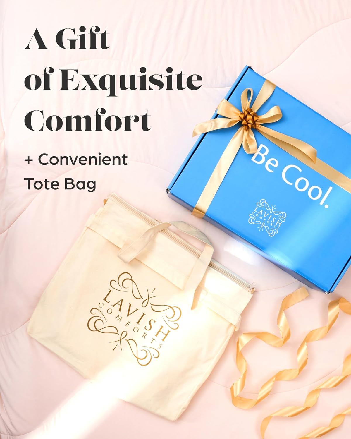 Lavish Comforts® Cooling Comforter Twin Size│Best Cooling Blanket for Hot Sleepers│Cool Blankets for Hot Sleepers│ Pink Bedding Blush Comforter│Q-Max>0.4│Twin XL Blanket