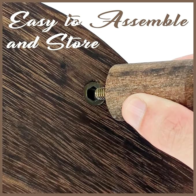 2 Pcs Wood Plant Stand Wooden Plant Stool Round Riser Display Stand Flower Pot Holder Low Plant Pot Flower Pedestal for Indoor Outdoor (Brown, 9.8 Inches)