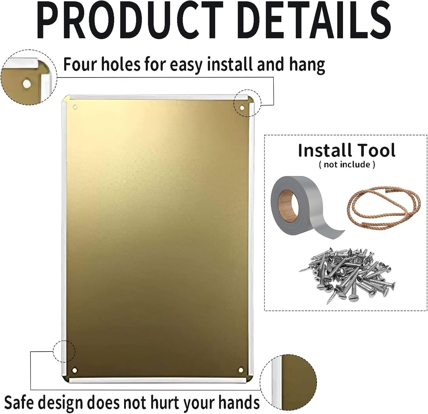 Funny Garden Hoeing Ain't Easy Tin Sign Metal Sign for Garden Yard Farmhouse Gate 12×8 Inch