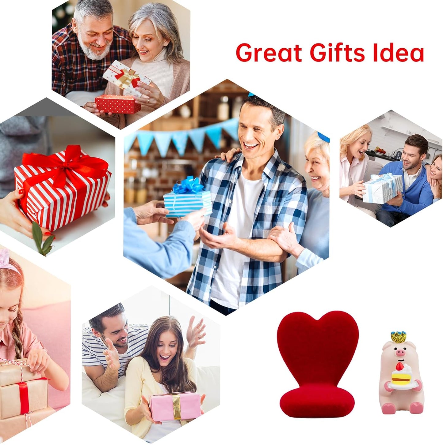 Cute Mini Pig Eating Cake Resin Figurine Apply to for Office, Home Decoration Perfect for Pig Lovers - Heart-Shaped Sofa