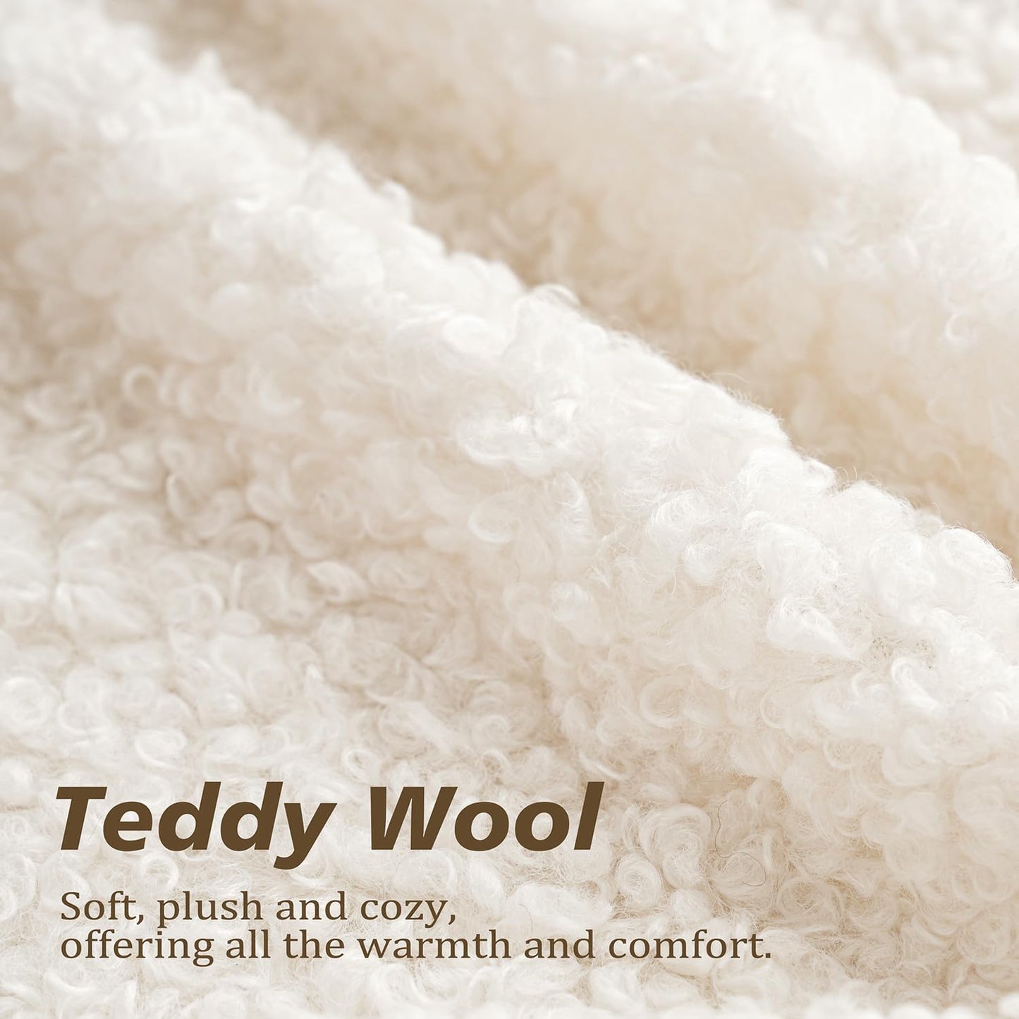 Foindtower 2 Pieces 22x22 Inch White, Faux Fur Throw Pillow Cover Accent Sherpa Pillow Fuzzy Soft Pillowcases Sheepskin Decorative Fleece Cushion Case for Bed Couch Living Room