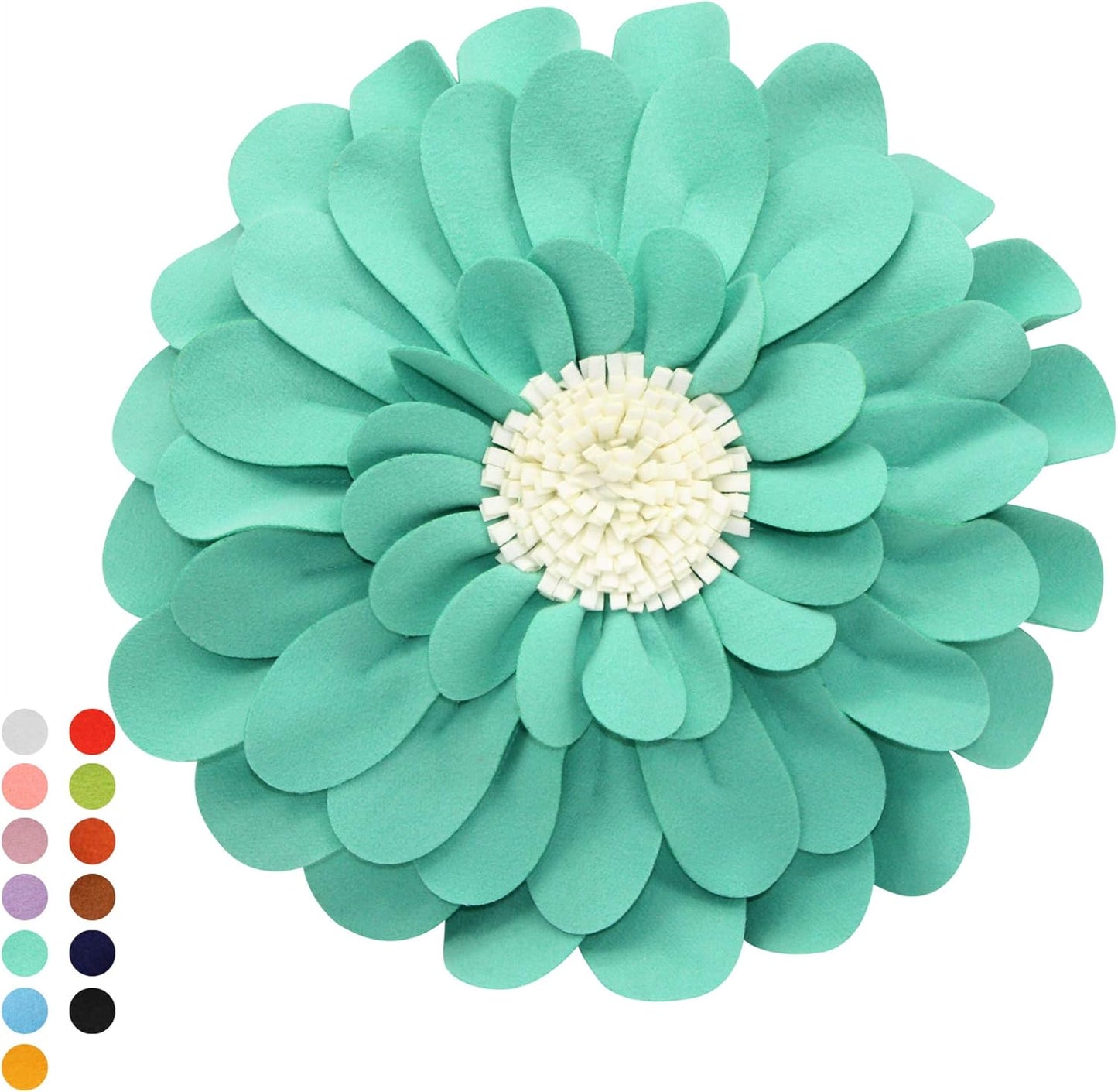 Decorative 3D Happy Daisy Throw Pillow - Patented Flower Shape Design - Soft & Cozy Couch & Bed Pillow