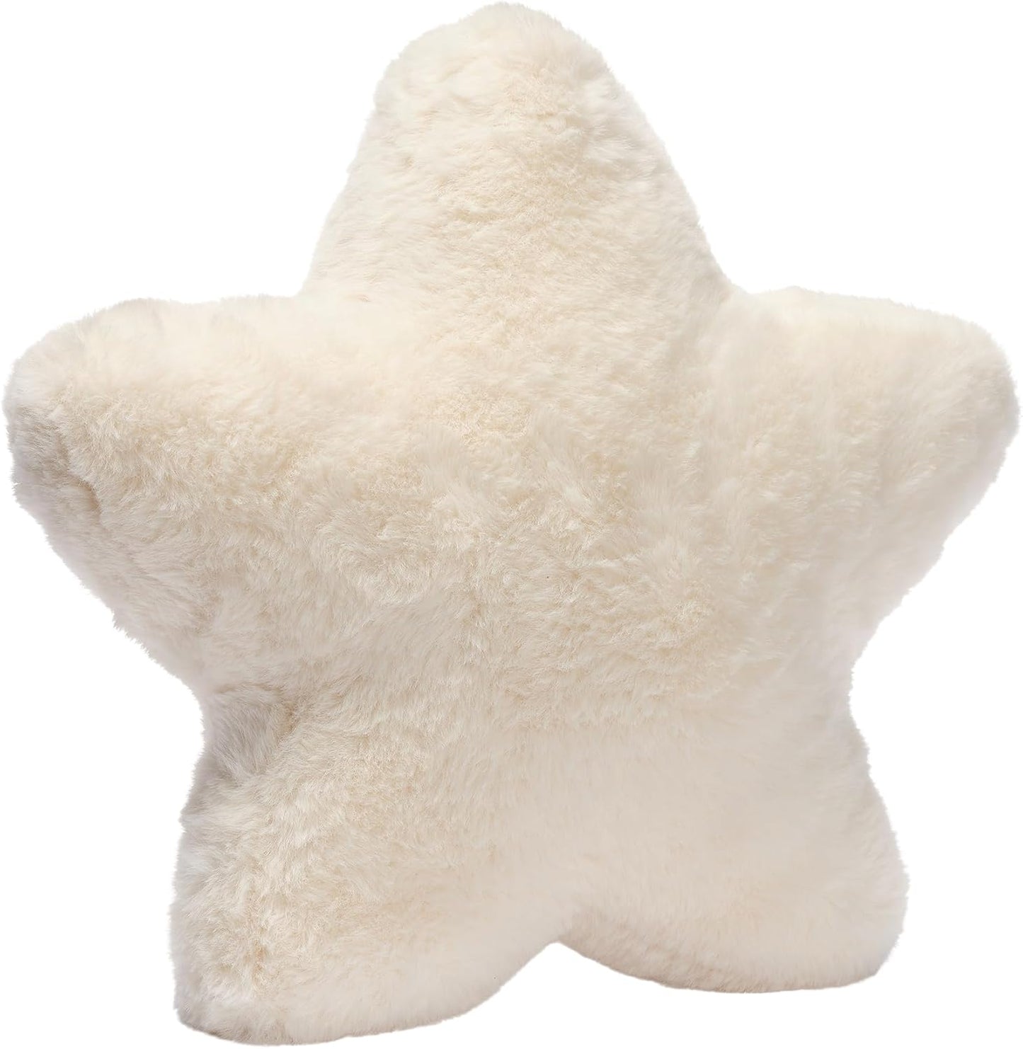 Lambs & Ivy Star Pillow Plush - Ultra Soft Creamy White