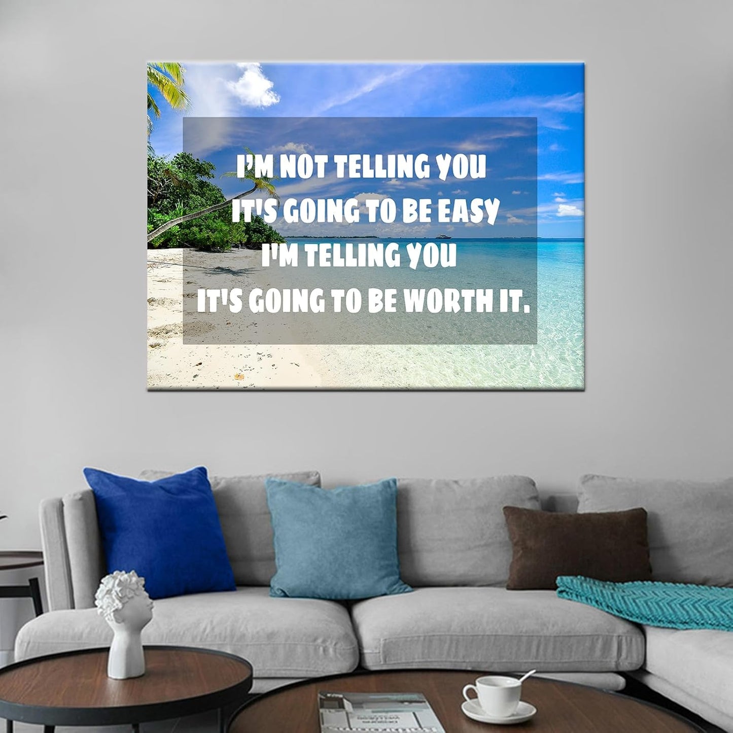 GoForArt Dream Big Motivational Canvas Wall Art, Inspirational Famous Quote Bedroom Living Room Decor, Positive Modern Landscape Mountain Office Dorm Room Poster Print (Motivational-10, 30.00" x 40.00")