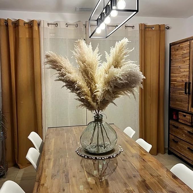 12 Pcs Large Dried Pampas Grass Decor Tall 35 inches, Boho Decor Pompas Floral for Arrangements Home Wedding Yard Party Photography, Fluffy