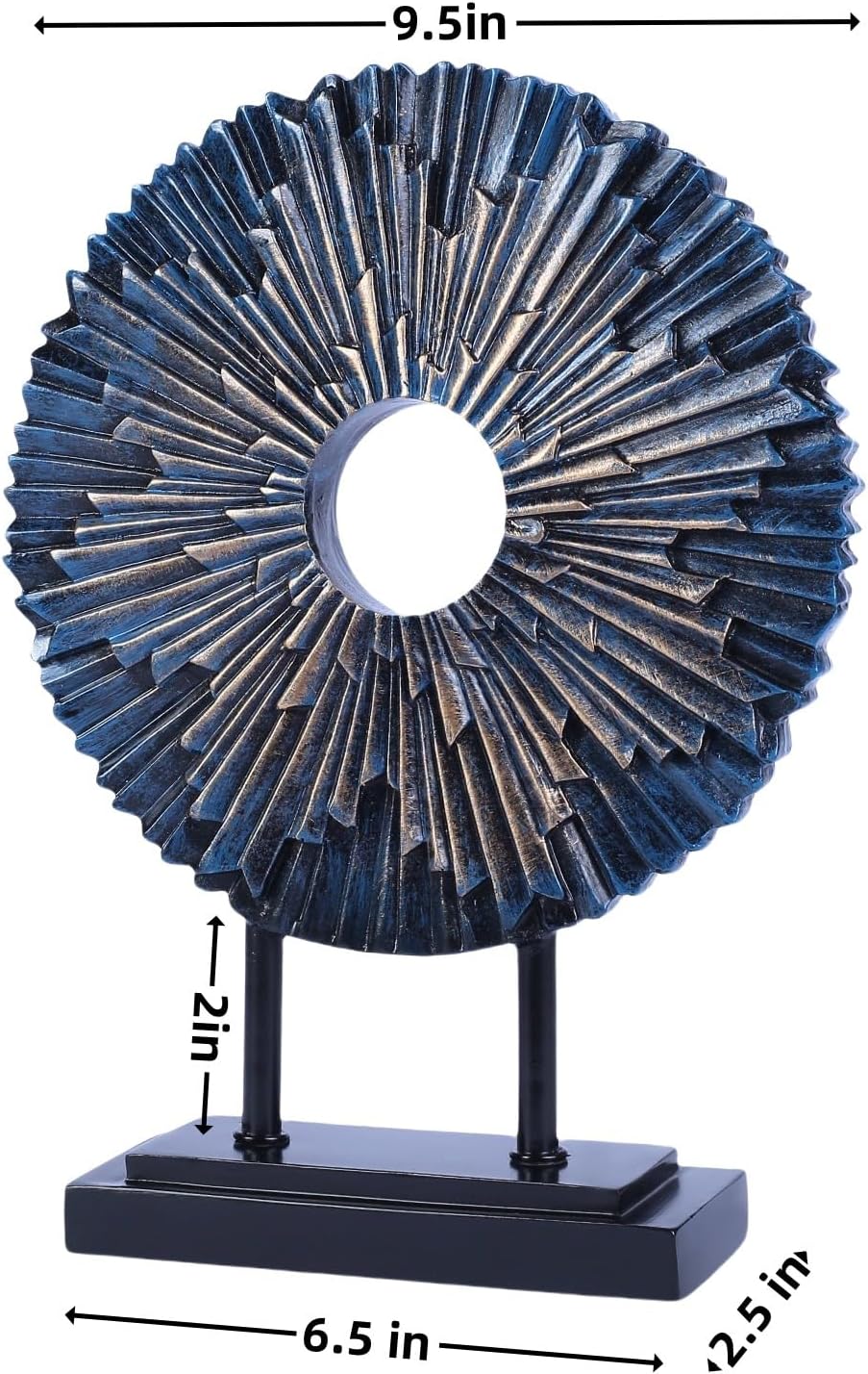 Minimalist Round Statue Above Cabinet Decor Kitchen, Modern Decorative Sculpture Home Decorations for Living Room Coffee Table, Office Decor Items, Center Pieces Decoration (Blue)