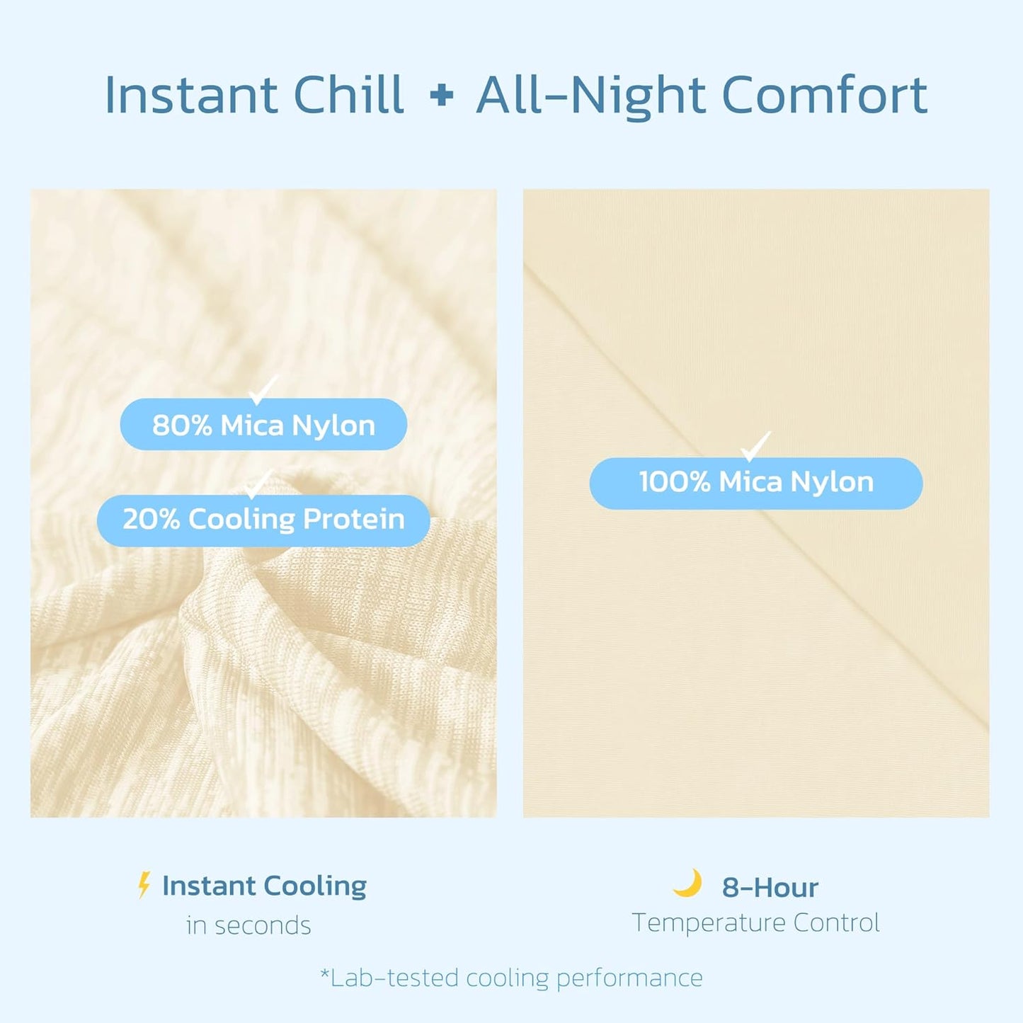 Degrees of Comfort Lightweight Breathable Cooling Blanket for Hot Sleepers- Double Side Summer Thin Cozy Blanket for Adults Kids, Oeko-TEX 100% Certified(Beige, 50"x70")