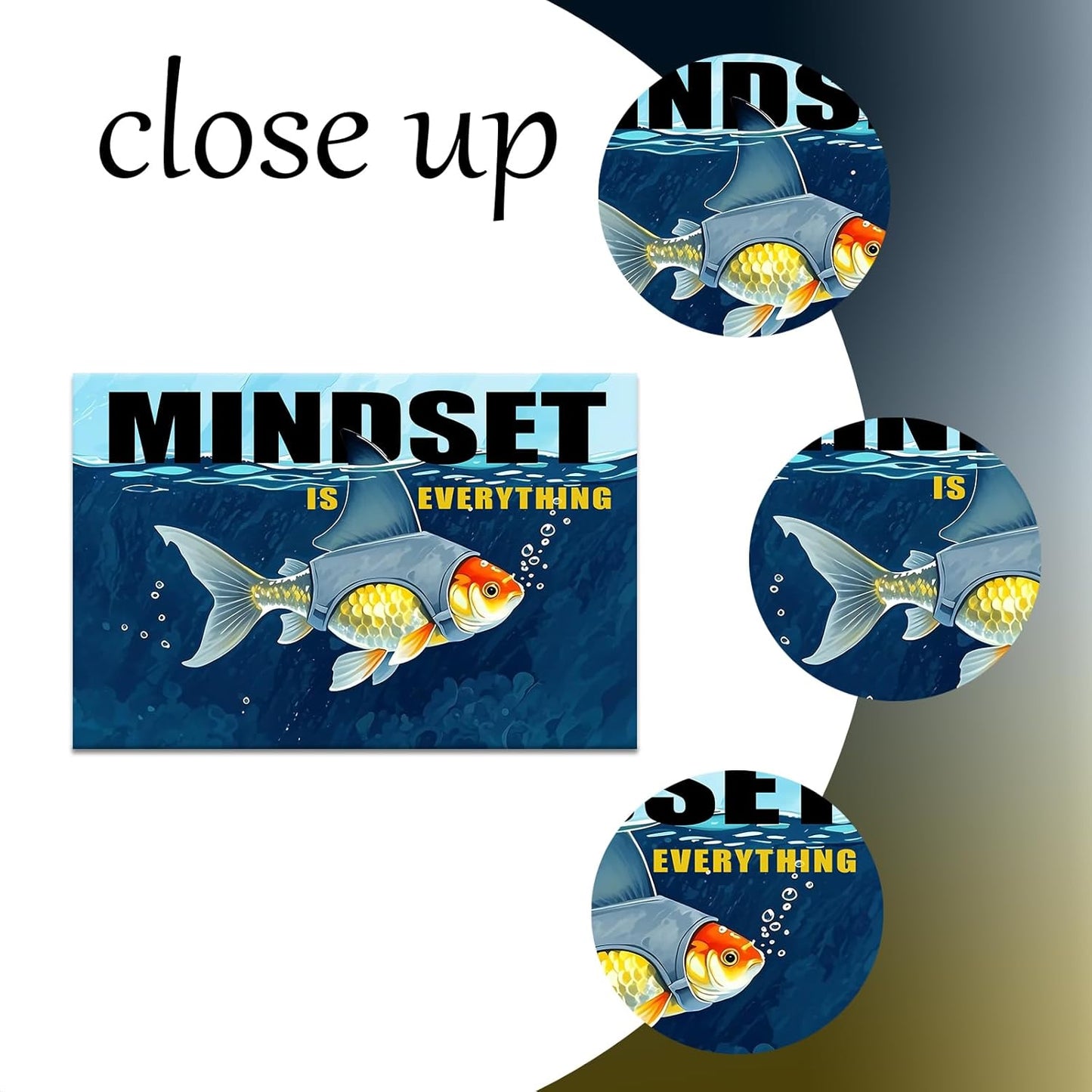 Inspirational Poster Wall Art Inspirational Entrepreneur Quotes Print on Canvas Positive Picture Painting Wall Decor Artwork for Modern Home Living Room School Office Ready to Hang [36''Wx24''H]