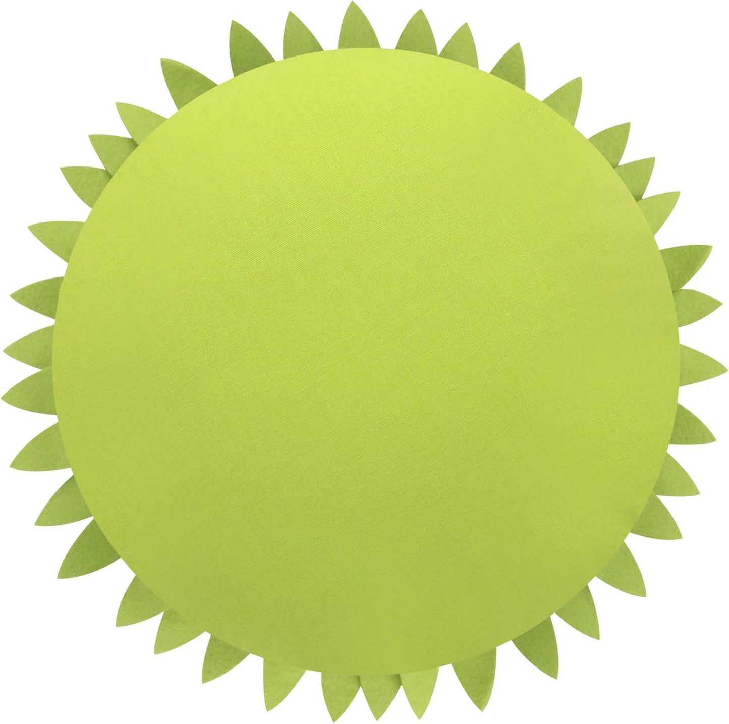 Contempo Lifestyles 3D Daisy Flower Decorative Pillow, Plush Polyester Faux Wool, 18" Flower, 16" Pillow with Insert, Solid Lime