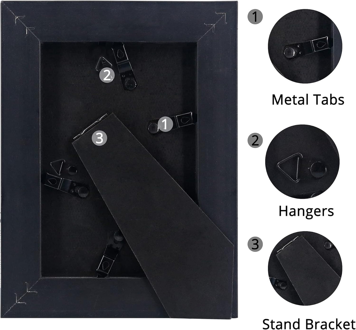 GraduationMall 4x6 Picture Frames, Real Glass, Display Photos for Wall or Tabletop, Mahogany with Gold Beads, 2-Pack