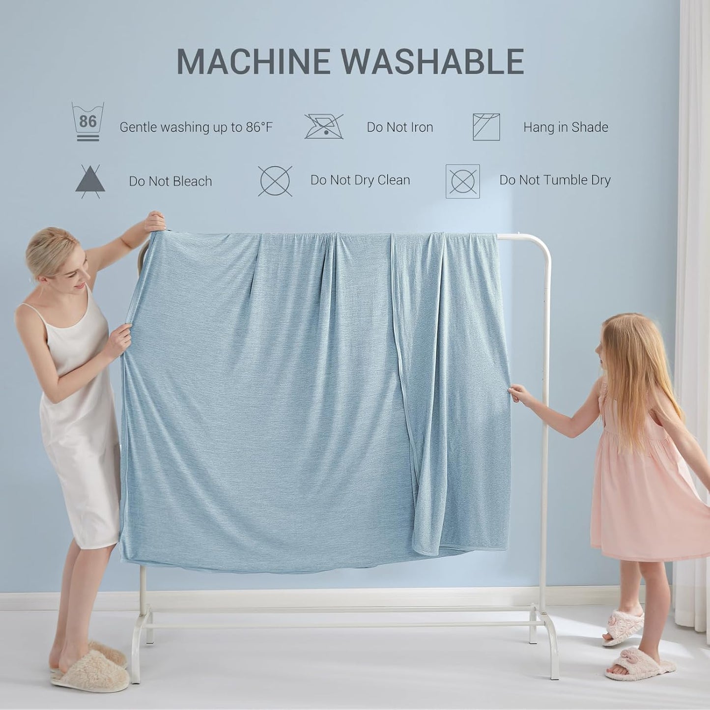 Marchpower Cooling Blanket for Hot Sleepers Kids, Arc-Chill Cool Throw Blanket with Double-Sided Design, Japanese Cooling Fiber Absorbs Body Heat, Lightweight Soft Blanket for Baby Sleeping Travel