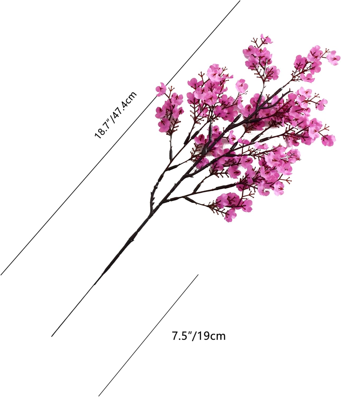 Mandy's Lavender Artificial Baby’s Breath Flowers 6 Bundles Silk Gypsophila with Bendable Stems for Fall Centerpiece Wedding Decor and Table Arrangements