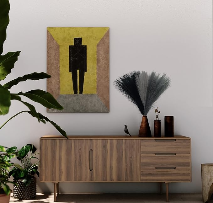 6 Pcs 17" Faux Dried Pampas Grass Decor, Fluffy Fake Small Pompas Artificial Black Grey Gray Pompous Short Stems Bouquet Flower Arrangement Vase Filler for Boho Home Wedding Decoration Orders