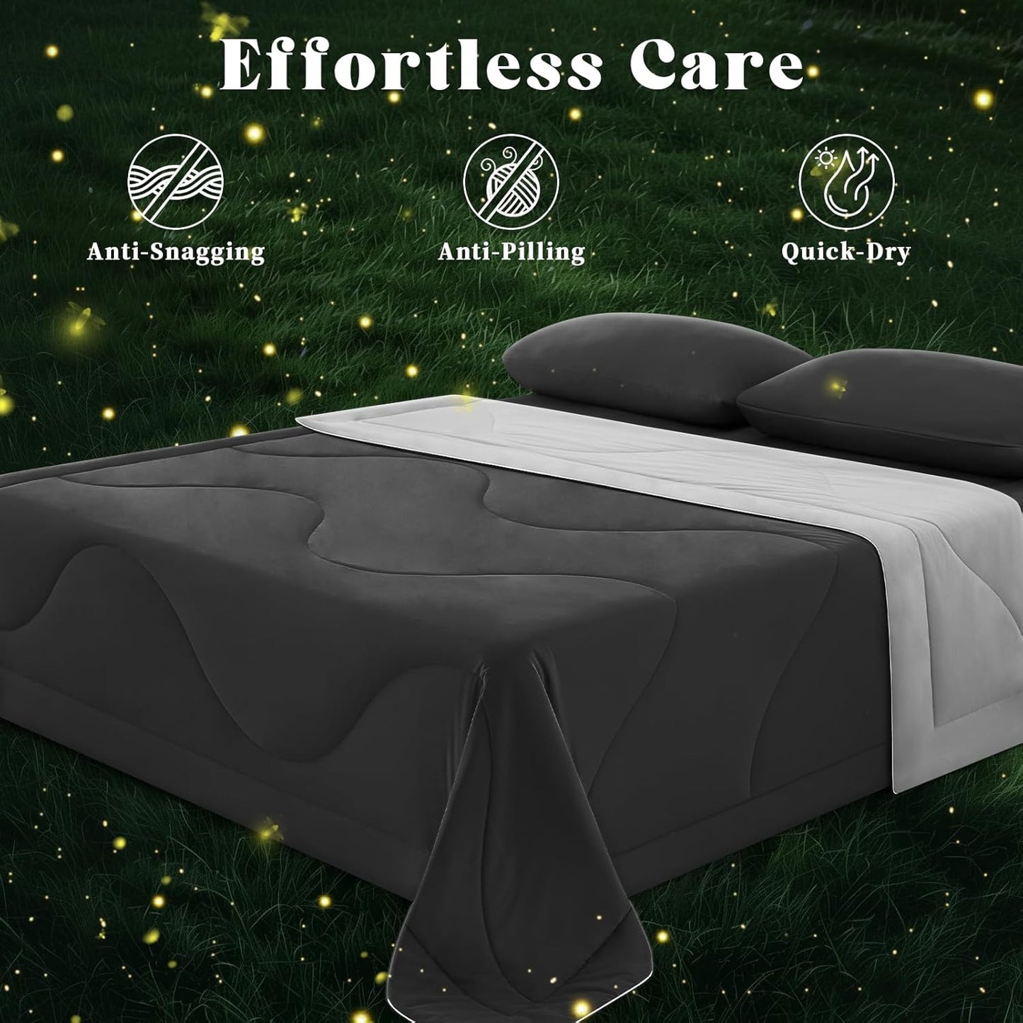 Cooling Comforter King Size, Double-Sided Cooling Blanket for Hot Sleepers & Night Sweats, Arc-Chill Q-Max > 0.4 Breathable Ice Blanket, Lightweight Cold Comforter (108''x90'', Dark Grey)